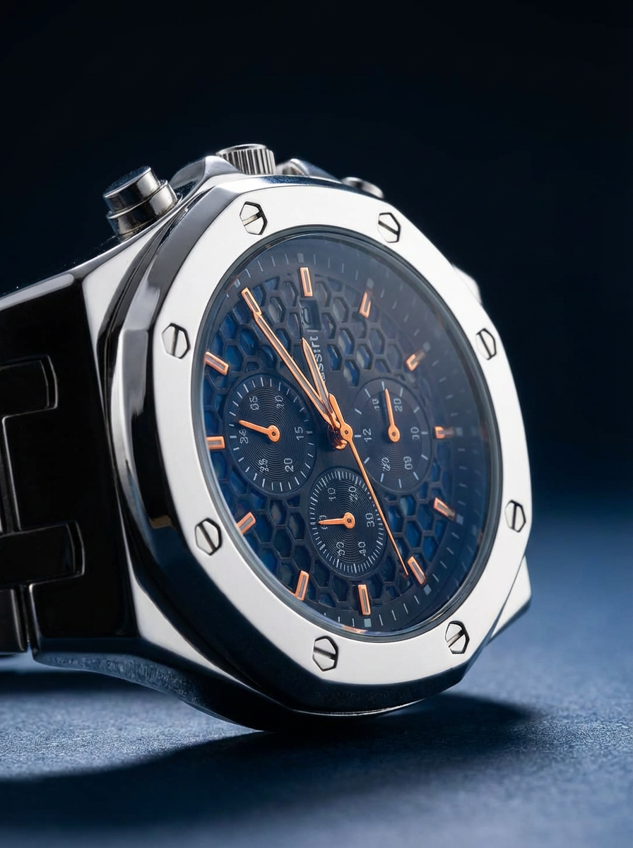 Cassini Men’s Luxury Chronograph Watch – Stainless Steel Case,