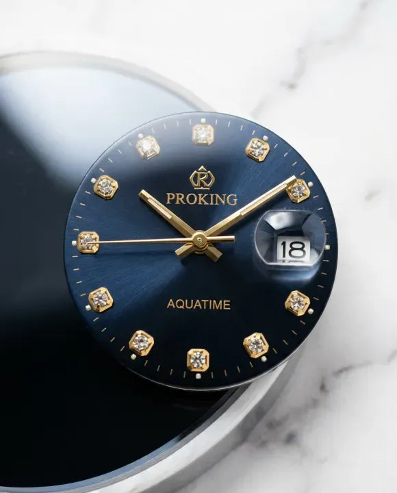 Two-Tone Luxury Men's Wrist Watch β Gold & Silver Stainless Steel