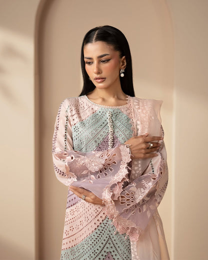 3 Piece Embroidered Lawn Suit stitched