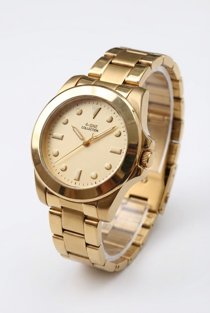 4-ONE COLLECTION Luxury Men's Gold Watch -