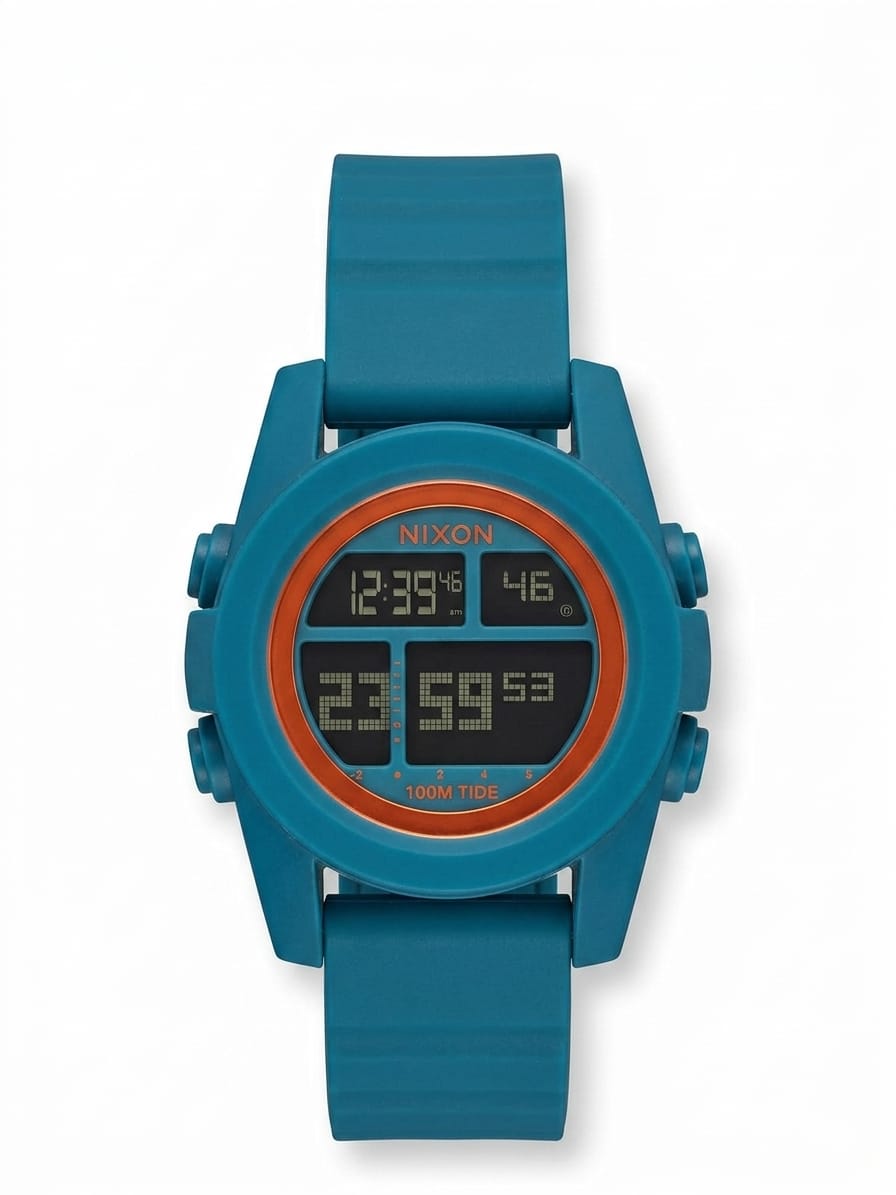 Nixon Style Digital Sports Watch – Waterproof Silicone Strap