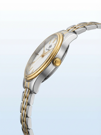 True Worth Luxury Two-Tone Men’s Quartz Watch - Gold & Silver Stainless Steel