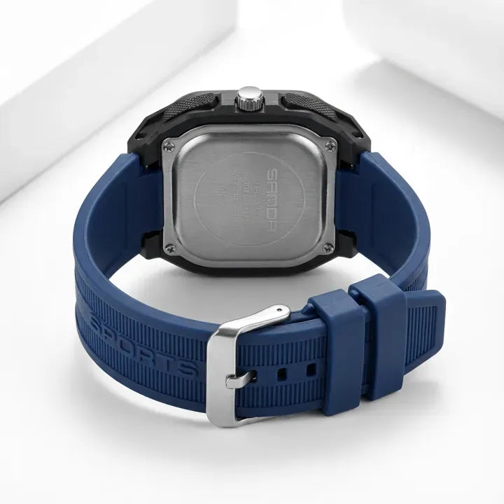 SANDA Fashion Square Case Sport Watch for Men