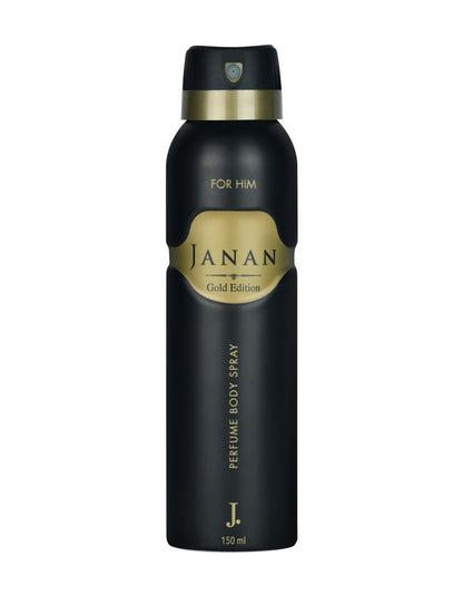 J. Junaid Jamshed Janan Gold 150 ML Body Spray For Men and Boys - designcode: PM180536-150-999-M