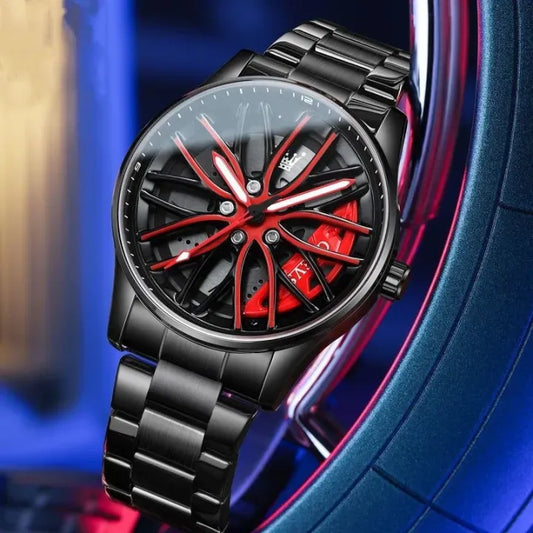 Wheel Watch Rotation Wheel Sports Car Rim Luxury Men's Watch