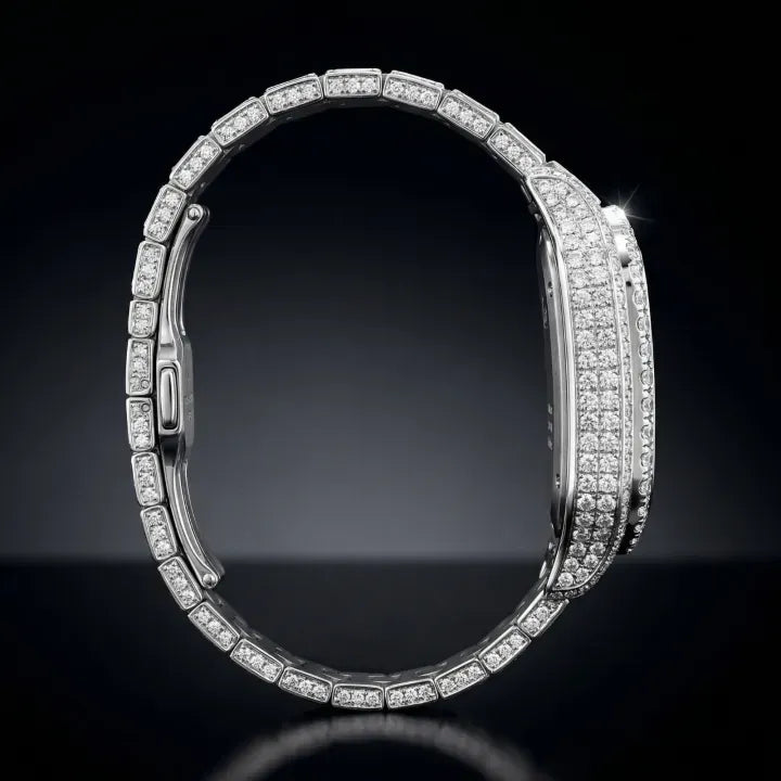 Luxury Iced Out Square Watch for unisex