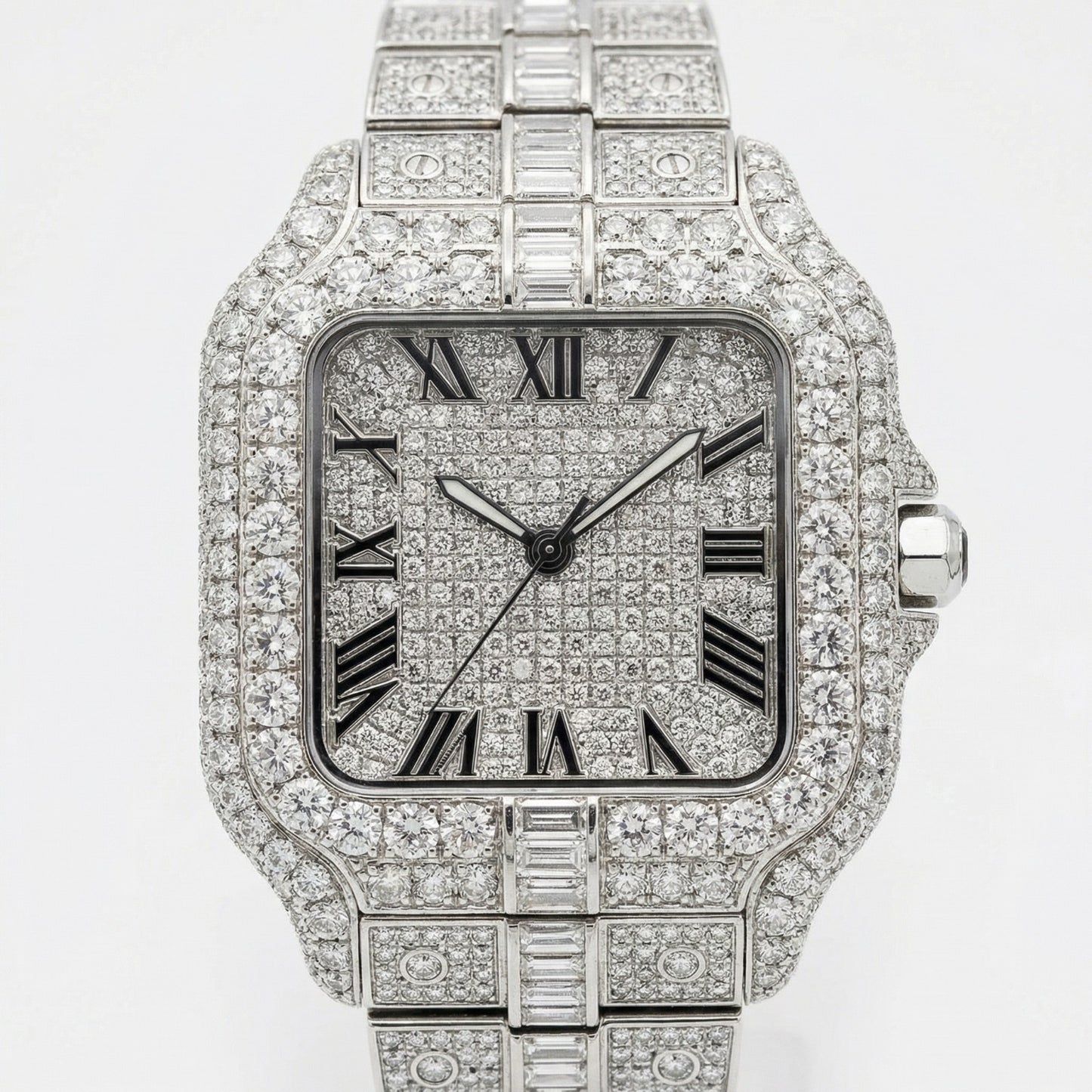 Luxury Iced Out Square Watch for unisex