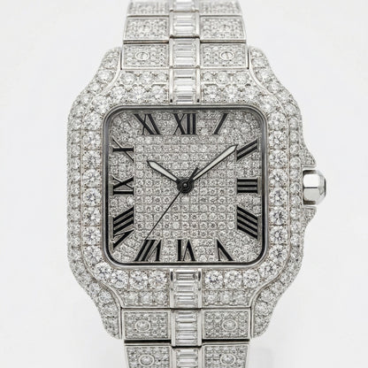 Luxury Iced Out Square Watch for unisex