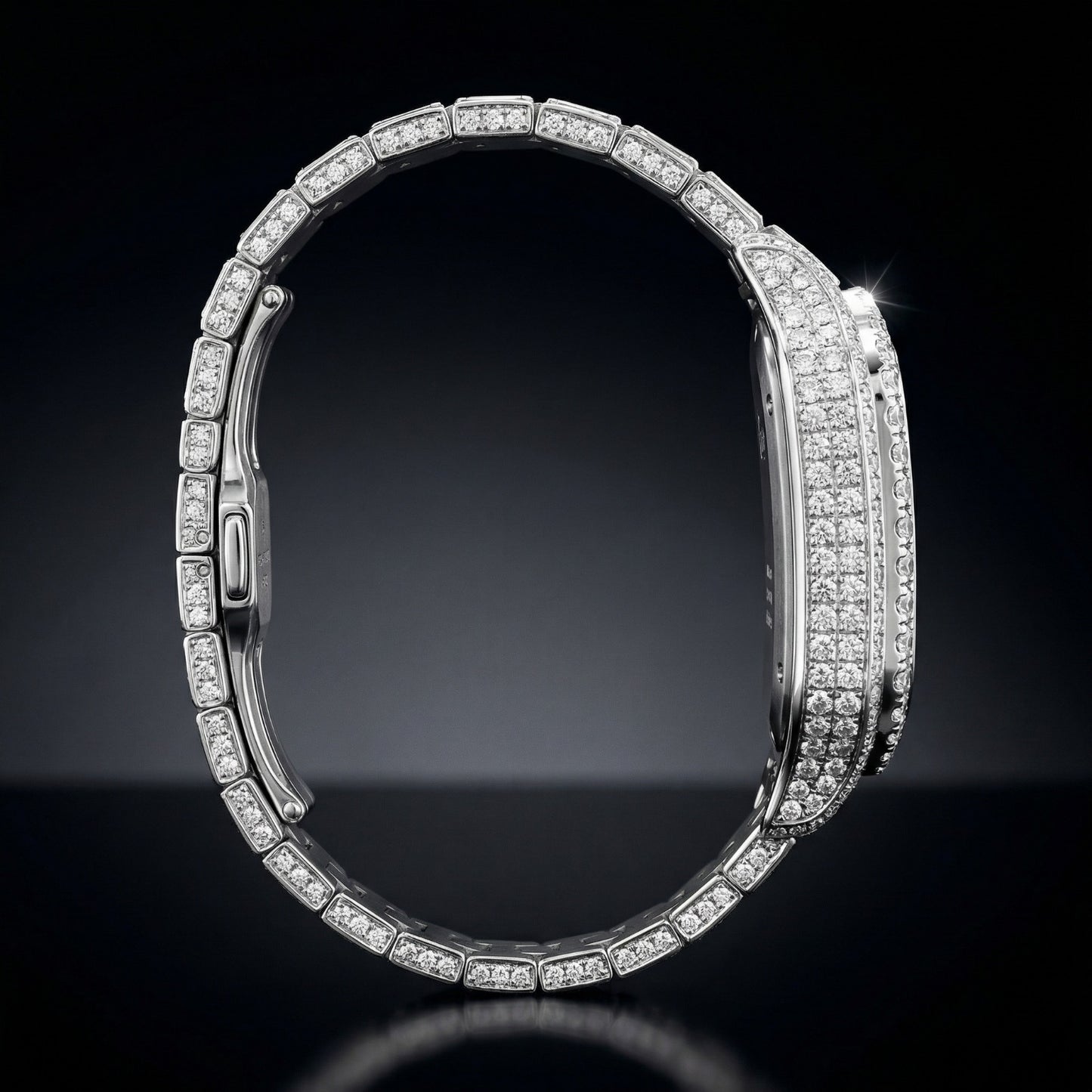 Luxury Iced Out Square Watch for unisex