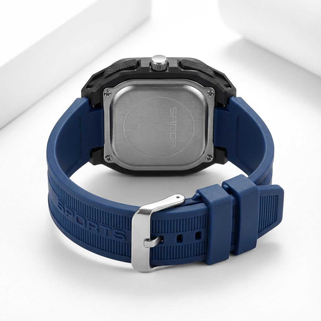 SANDA Fashion Square Case Sport Watch for Men