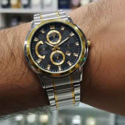 Luxury Men’s Analog Wrist Watch – Stainless Steel Strap