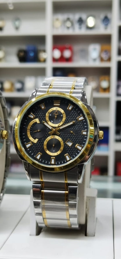 Luxury Men’s Analog Wrist Watch – Stainless Steel Strap