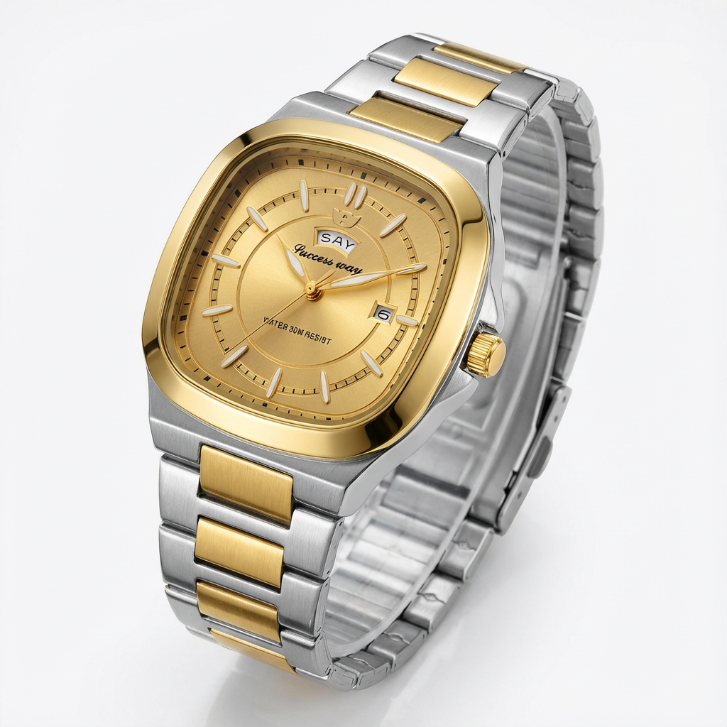 Success Way Luxury Square Two-Tone Men’s Watch