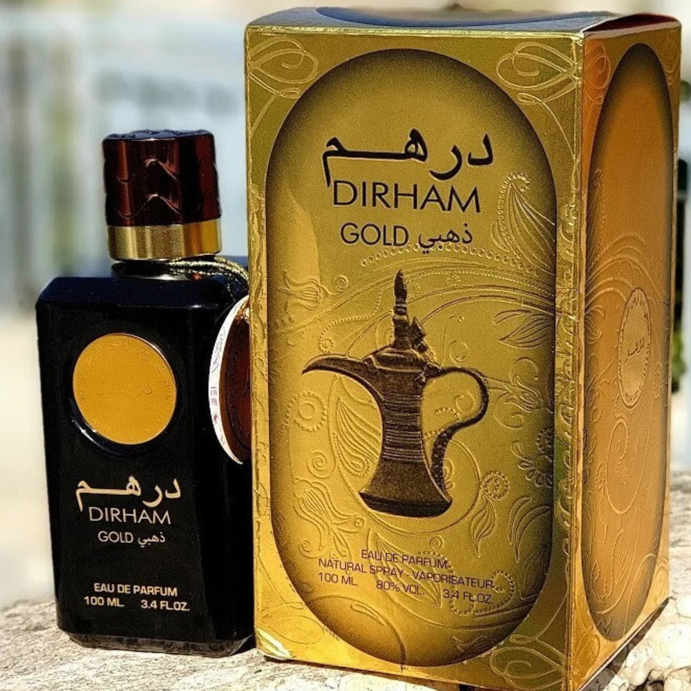 Original Dirham Gold EDP Perfume for Men and Women Unisex 100mL By Ard Al Zaafaran