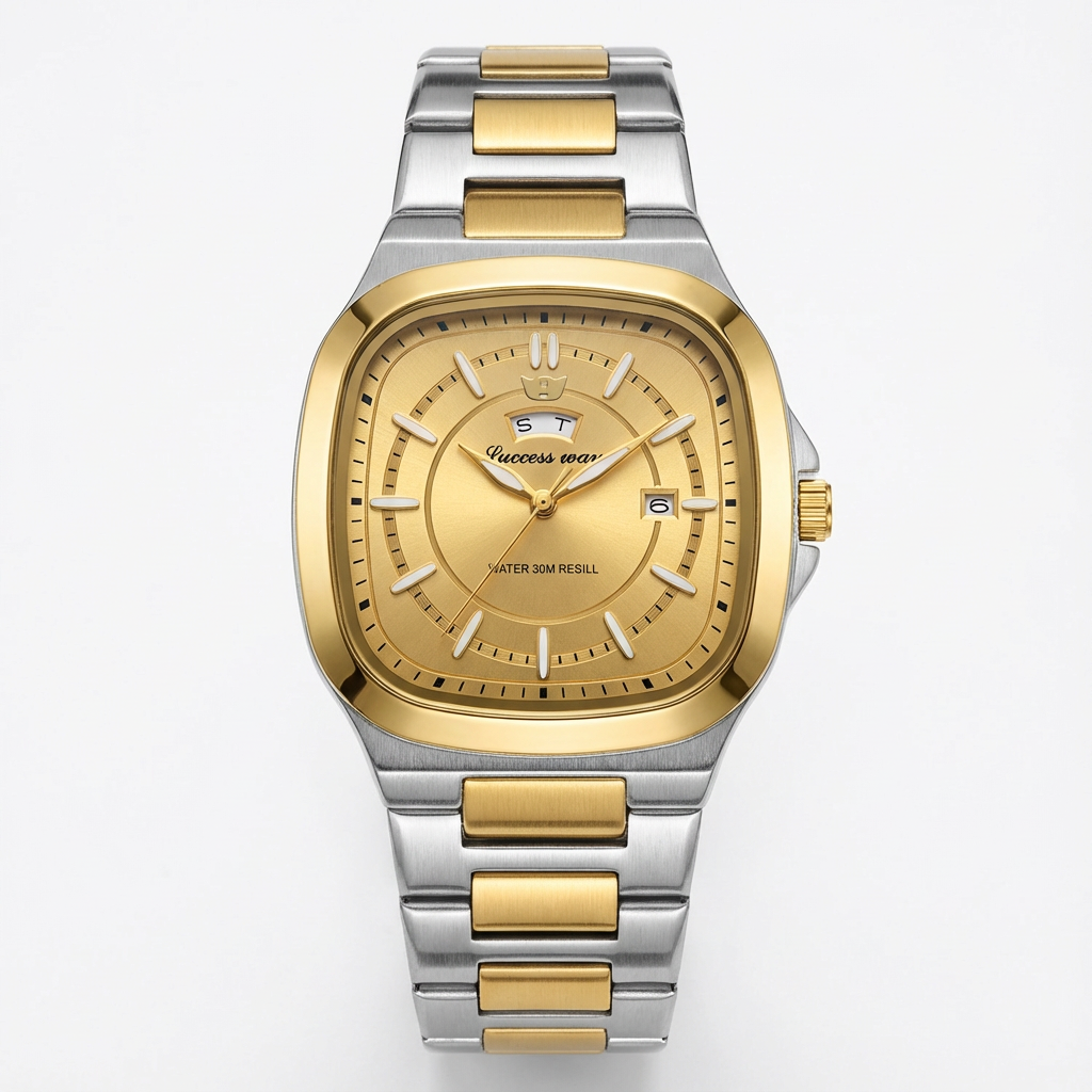 Success Way Luxury Square Two-Tone Men’s Watch
