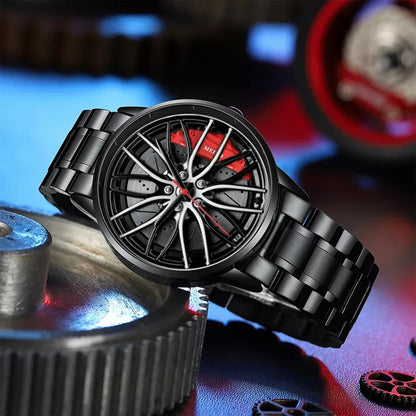Wheel Watch Rotation Wheel Sports Car Rim Luxury Men's Watch