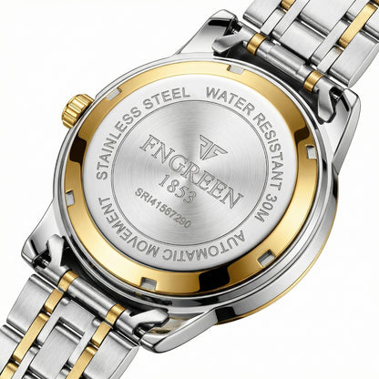 FNGEEN 1853 Luxury Men’s Automatic Watch – Stainless Steel Two-Tone Strap