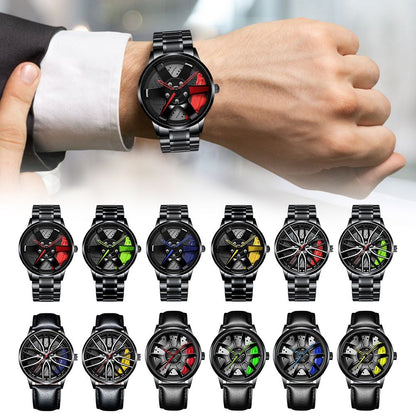 Wheel Watch Rotation Wheel Sports Car Rim Luxury Men's Watch