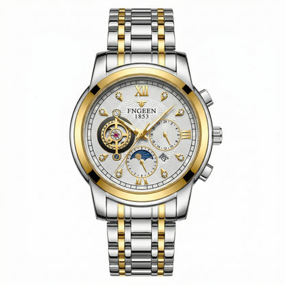 FNGEEN 1853 Luxury Men’s Automatic Watch – Stainless Steel Two-Tone Strap