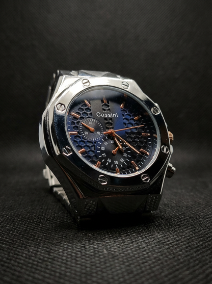 Cassini Men’s Luxury Chronograph Watch – Stainless Steel Case,