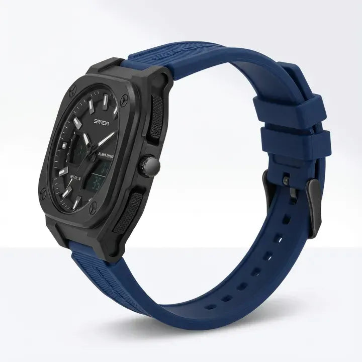 SANDA Fashion Square Case Sport Watch for Men