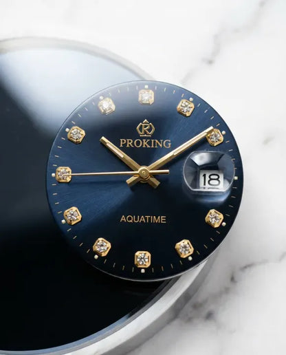 Two-Tone Luxury Men's Wrist Watch – Gold & Silver Stainless Steel